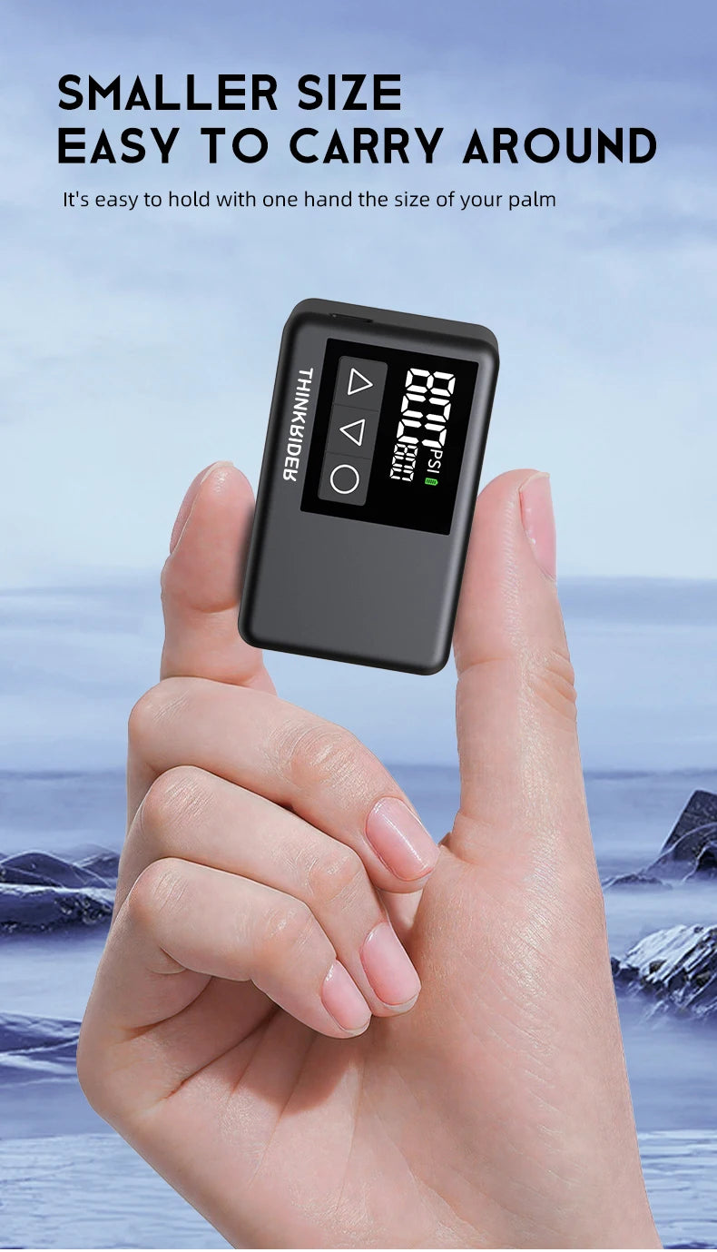 ThinkRider Pocket Bike Tire Pump with Digital Display