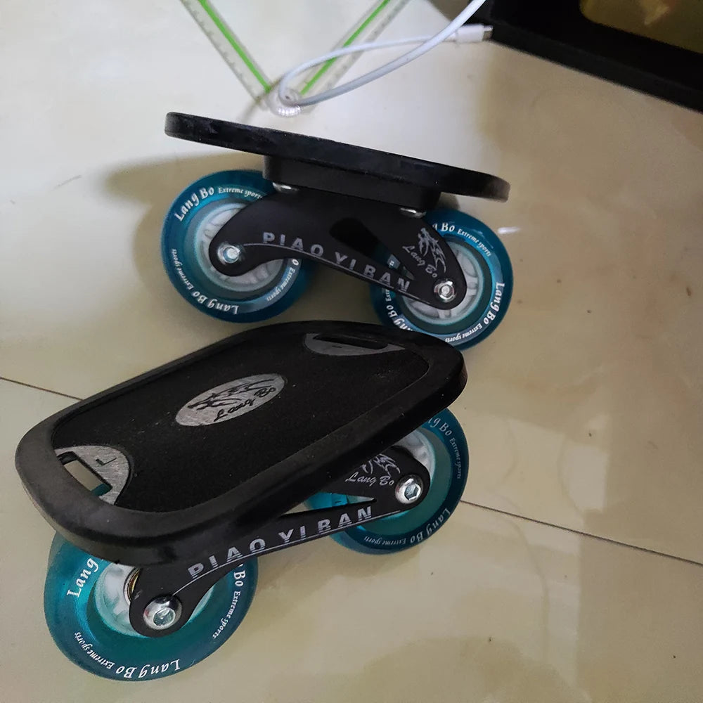 Aluminum Alloy Mini Drift Short Board Roller – 1 Pair Skateboard for Tricks & Street Skating