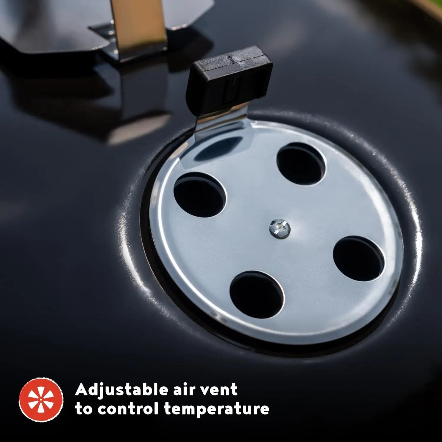 22-Inch Heavy Duty Charcoal Barbecue Grill | 354 Sq. In., Adjustable Air Vent, Portable for Camping & Outdoor Cooking