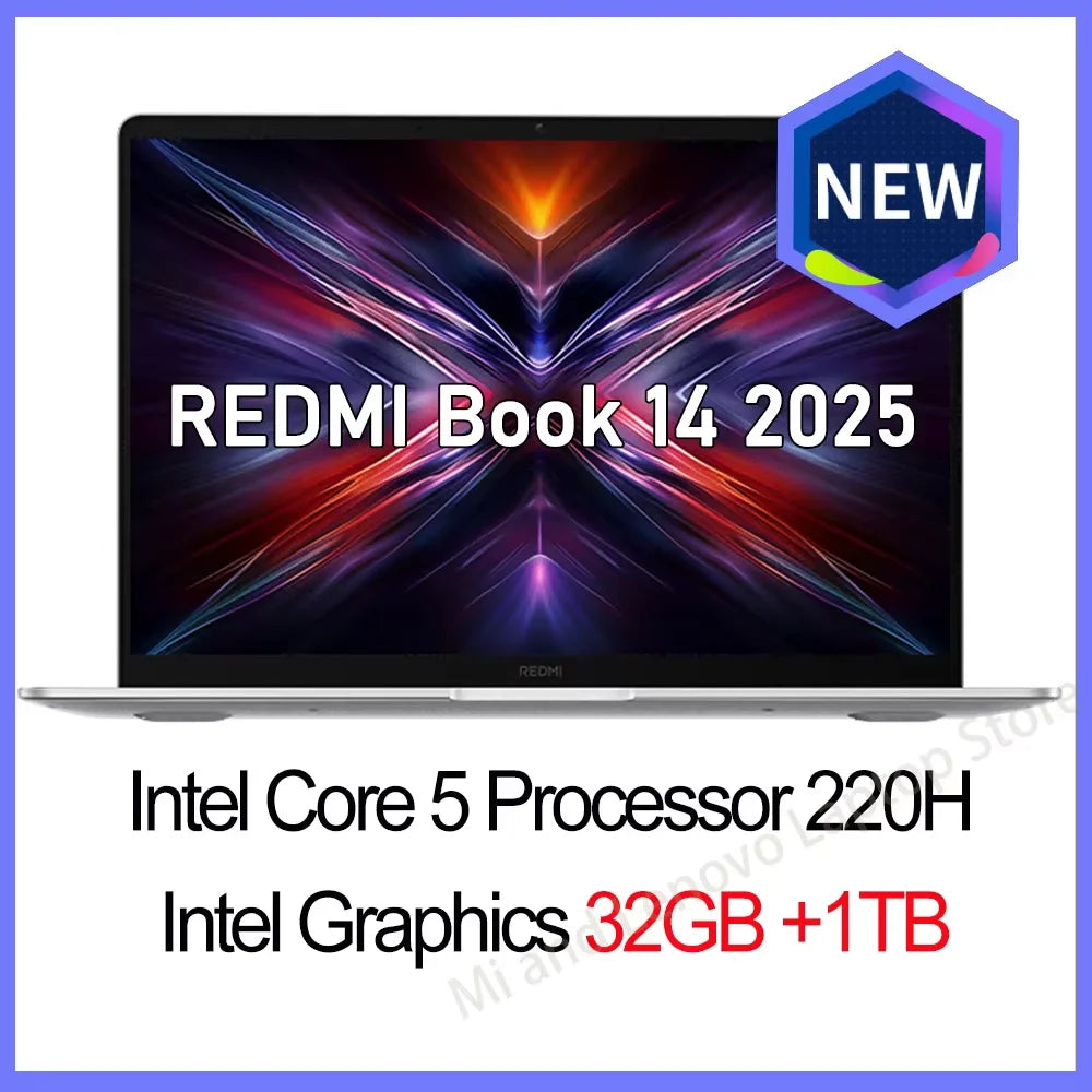Xiaomi Redmi Book 14 2025 Laptop – Intel Core 5 220H, 2.8K 120Hz Display, 16GB/32GB DDR5, Up to 1TB SSD