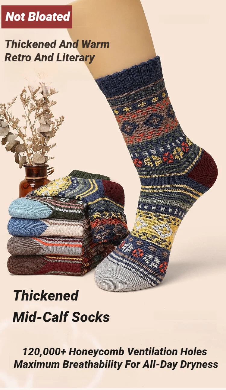 Men's Retro Winter Knit Socks