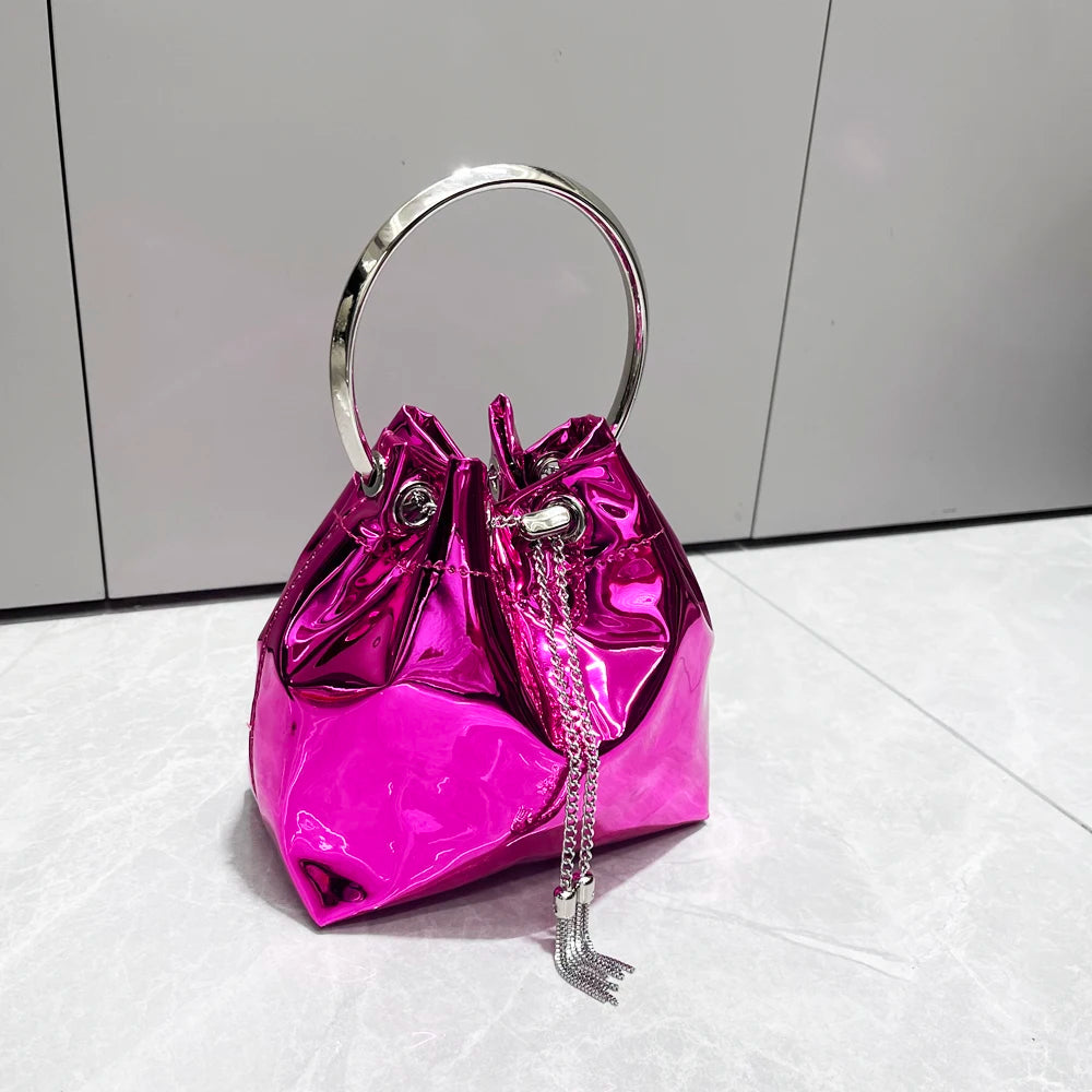 Luxury Evening Clutch Bucket Bag – Designer Shoulder Purse for Banquet & Party