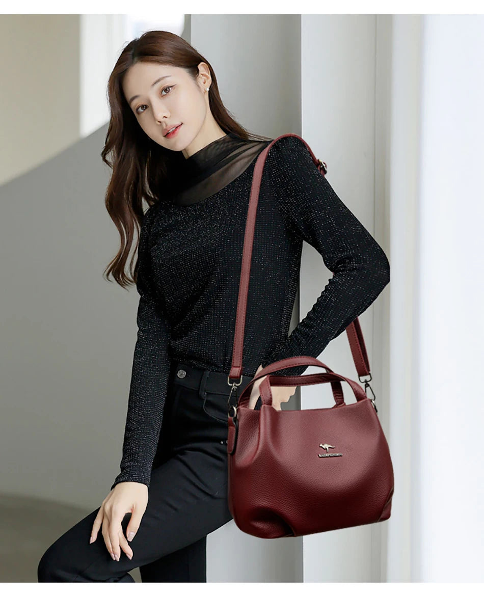 LUYIAIXI Luxury Letter Accent Crossbody Shoulder Tote – High Quality Designer Handbag for Women