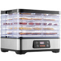 5-Tray Food Dehydrator 300W — Stainless Steel with Digital Timer & Adjustable Temperature