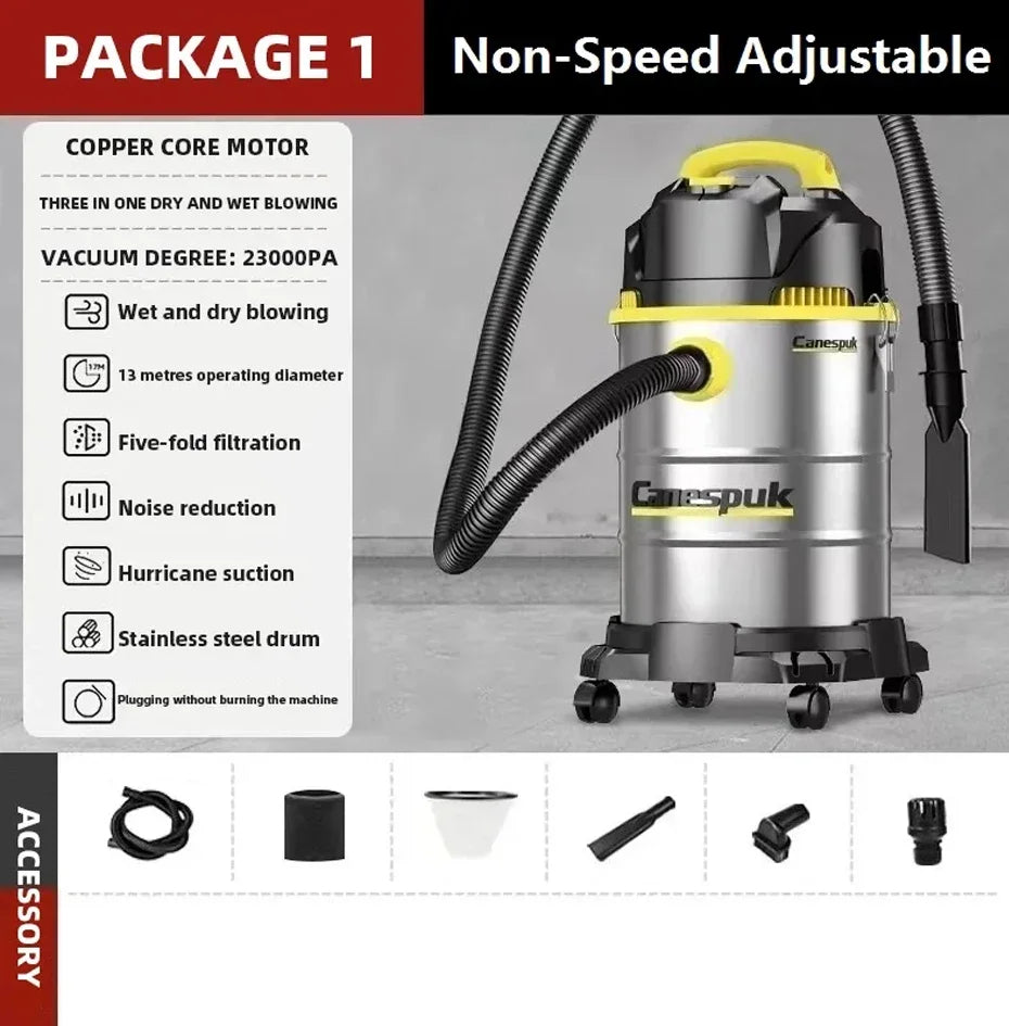 25L / 40L Wet & Dry 3-in-1 Vacuum Cleaner — High Power Commercial & Industrial Shop Vac for Car, Hotel & Home