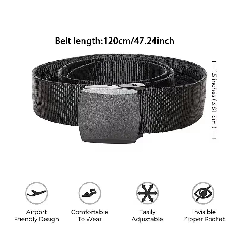 Anti-Theft Hidden Money Belt – Travel Cash Waist Bag & Wallet for Men & Women