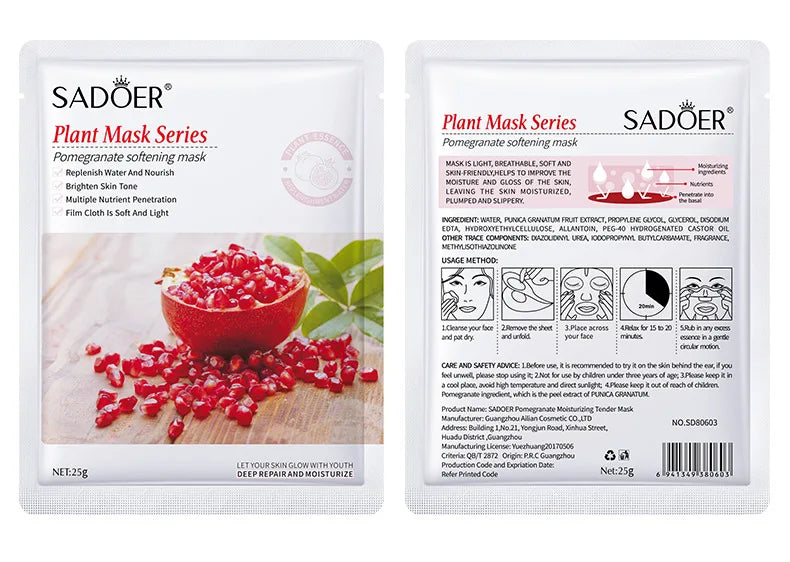 Natural Plant Face Masks — Moisturizing & Firming (8-Pack)