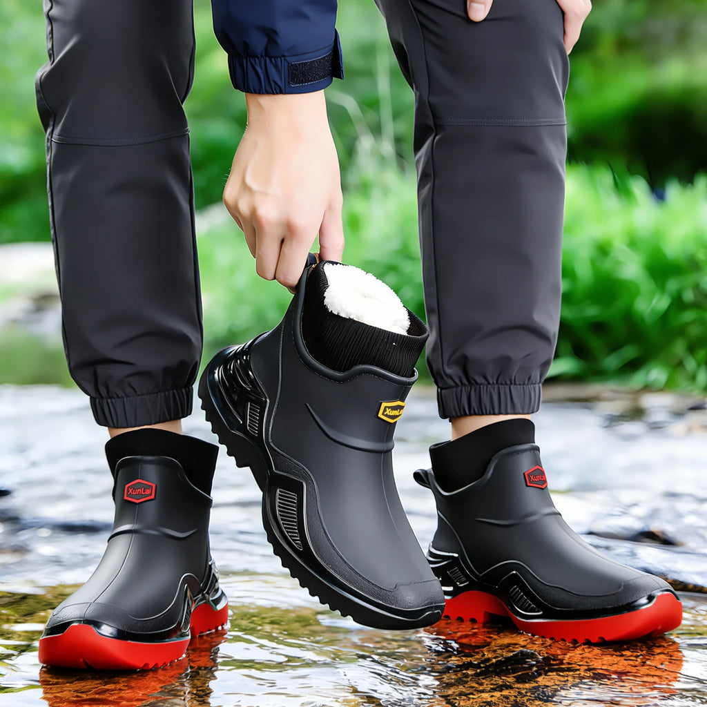 Men's Plush-Lined EVA Rain Boots