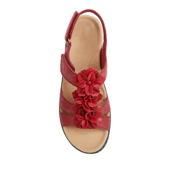 Women's Flower Wedge Platform Sandals – Retro Roman Orthopedic Style