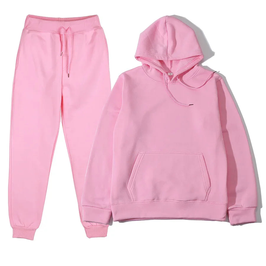 Men's Hoodie & Sweatpants Fashion Sport Running Tracksuit – Casual 2-Piece Set