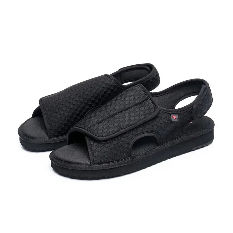 Diabetic Walking Sandals – Breathable Anti-Slip Adjustable Hook & Loop Shoes