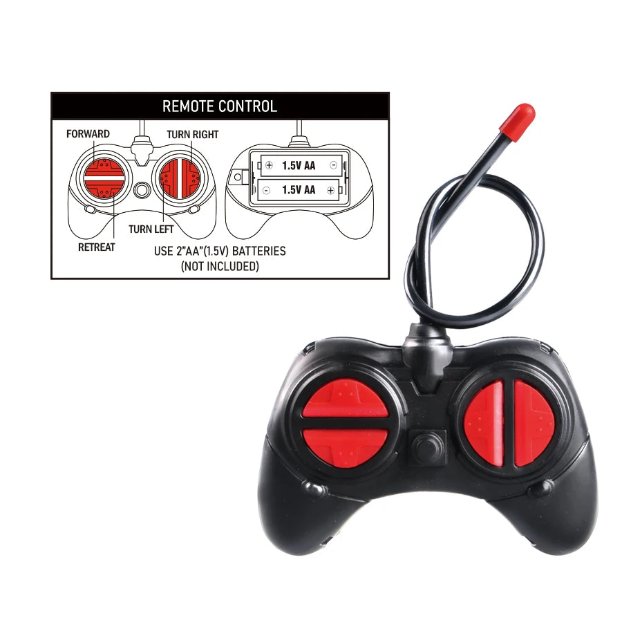 4-Way Remote Control Off-Road Climbing Toy Car with Lights & Anti-Slip Rubber Tires