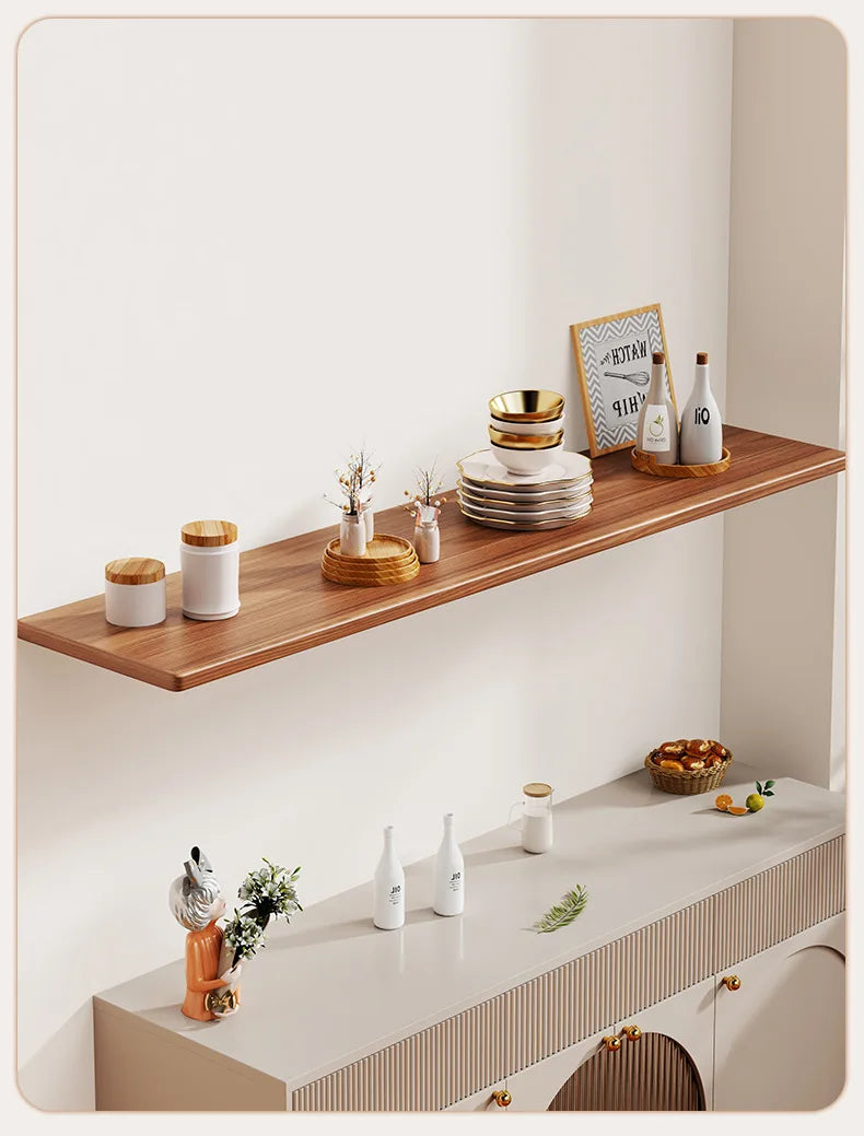 Floating Wall Display Shelf — Wooden Bookshelf, Decorative Laminate & Living Room Wall Rack