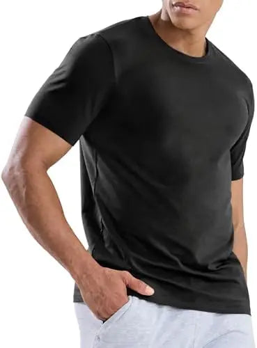 Men's Polyester Slim Fit Bodybuilding T-Shirt — Muscle Fit Performance Tee