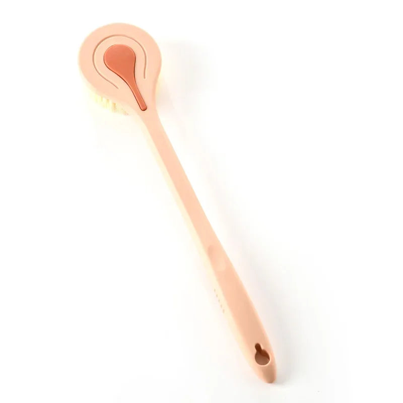 Long Handle Soft Hair Bath Brush – Back Ball Scrubber & Mud Massage Shower Body Brush
