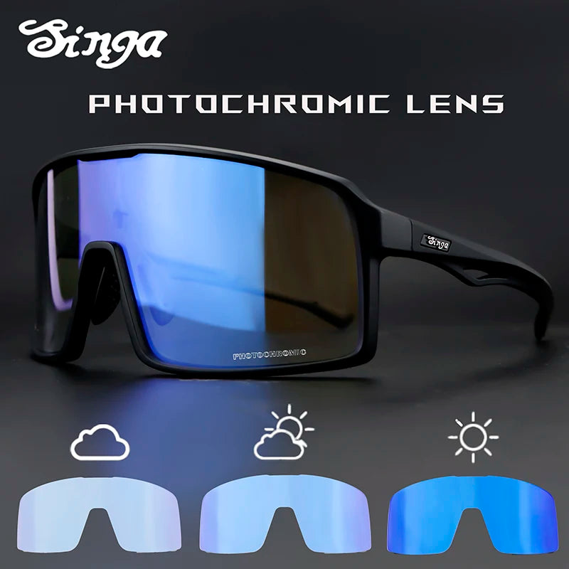 Singa Photochromic Cycling Sunglasses | UV400 Running Bicycle Outdoor Sports Eyewear
