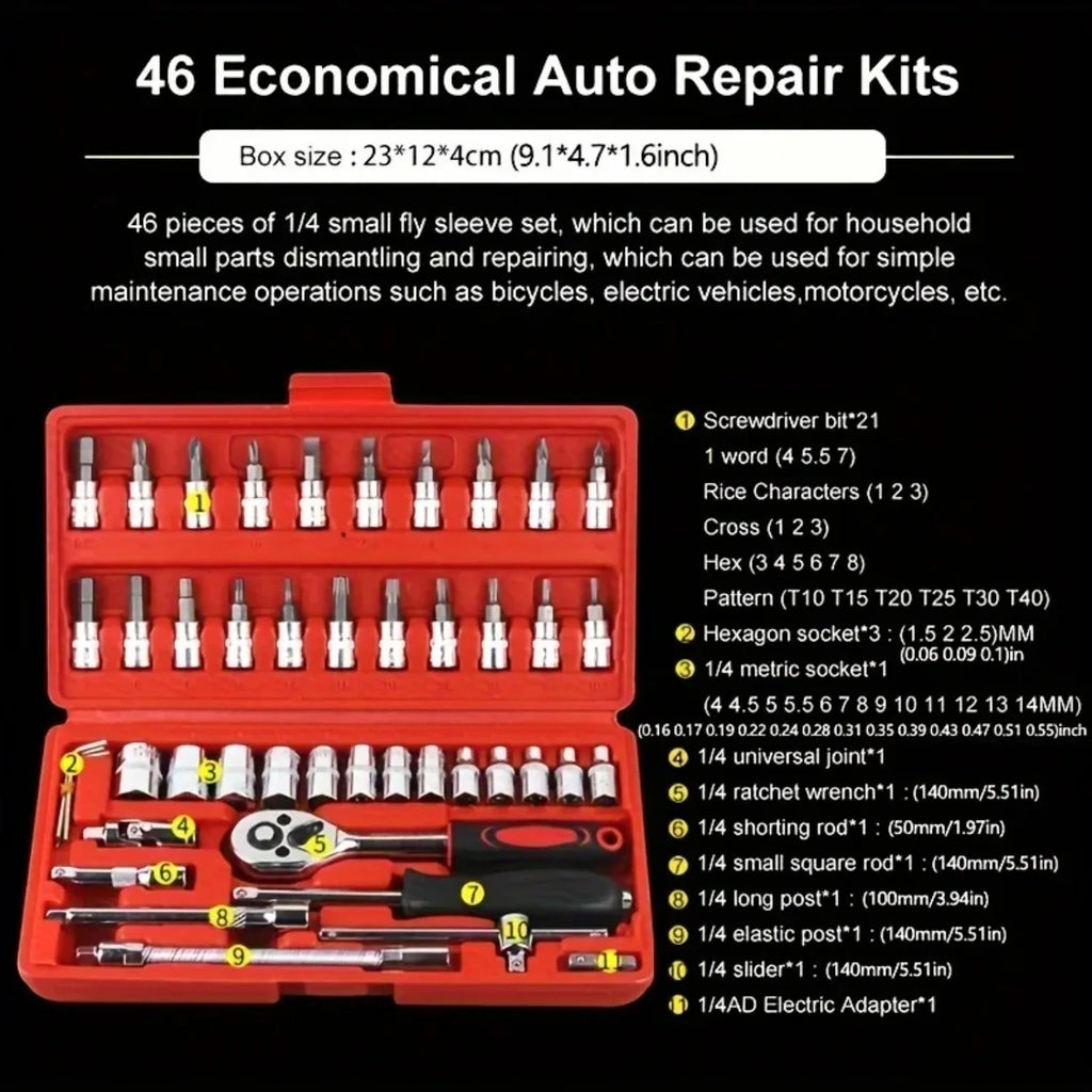 1/4-Inch Socket Set & Extension Bar Options