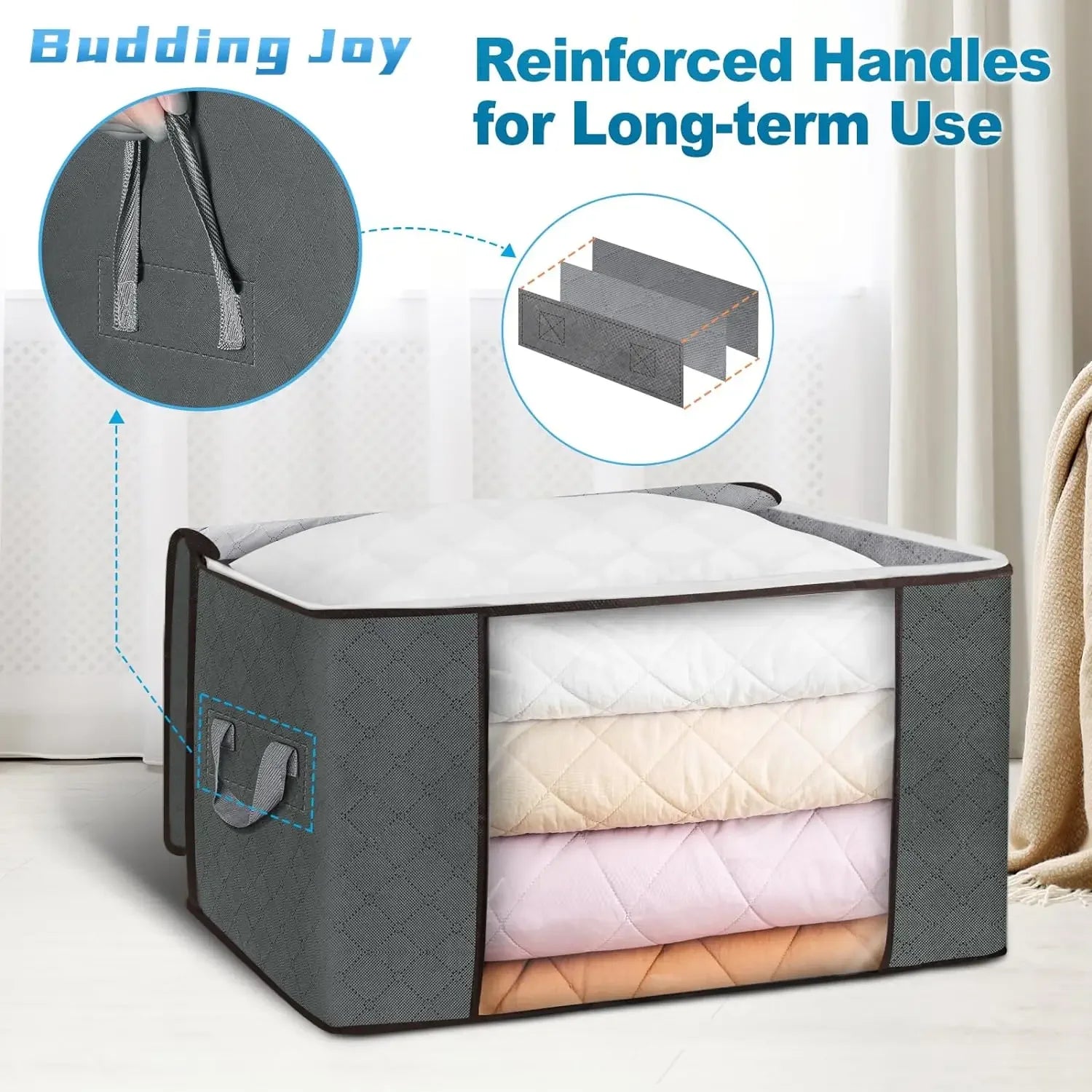 Foldable Clothes & Quilt Storage Bag – Large Capacity Dustproof Bedroom Closet Organizer