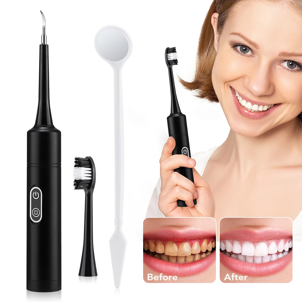 Dentist-Level Clean at Home — Electric Teeth Cleaner & Tartar Remover | 6-Gear Modes, 31,000 Vibrations/Min, IPX6 Waterproof, Type-C Charging