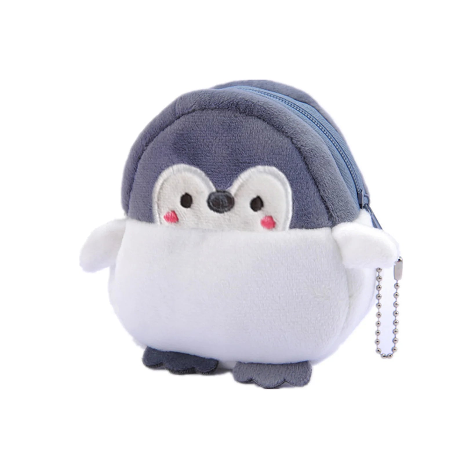 Cute Plush Penguin Coin Purse – Mini Zipper Pouch Keychain for Lipstick, Keys & Money