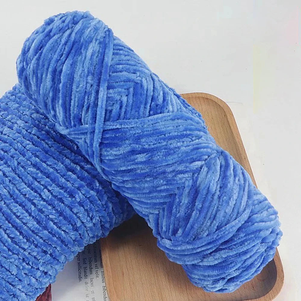 Chenille Soft Velvet Yarn – 95g Blended Knitting Wool for Crochet Scarves, Baby Blankets & Hats
