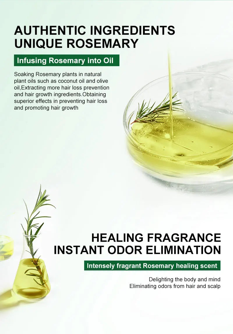 PURC Rosemary Oil Hair Treatment Ginger Hair Care Products for Men Women Smoothing Anti-Frizz Hair Care