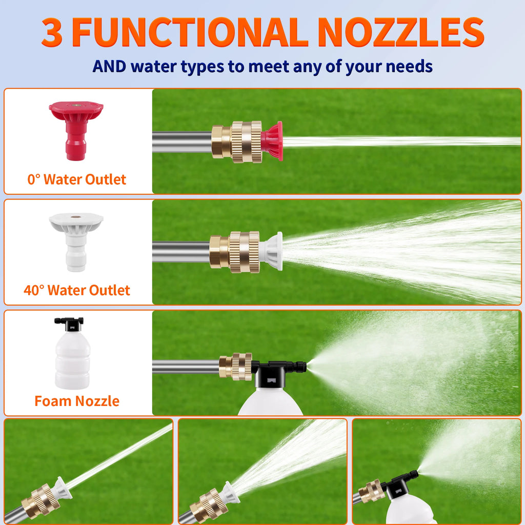 Cordless Pressure Washer – Two Batteries & Foam Bottle