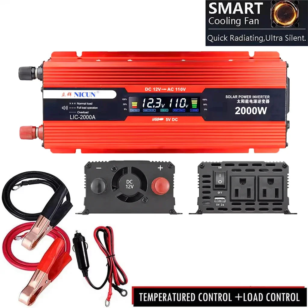 2000W Off-Grid Solar Complete Kit – 100A MPPT Controller, 110V/220V Inverter & LiFePO4 Battery