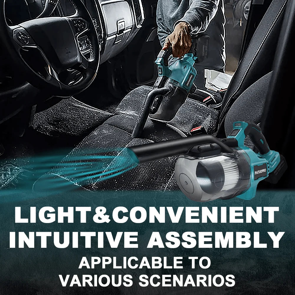 Cordless Handheld Electric Vacuum Cleaner — Makita 18V Battery Compatible, Portable for Hard Floor, Carpet, Car & Pet Hair