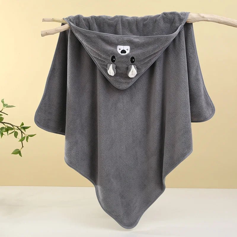 Soft Absorbent Baby Bath Towel – Newborn Swaddle Wrap & Receiving Blanket for Girls & Boys