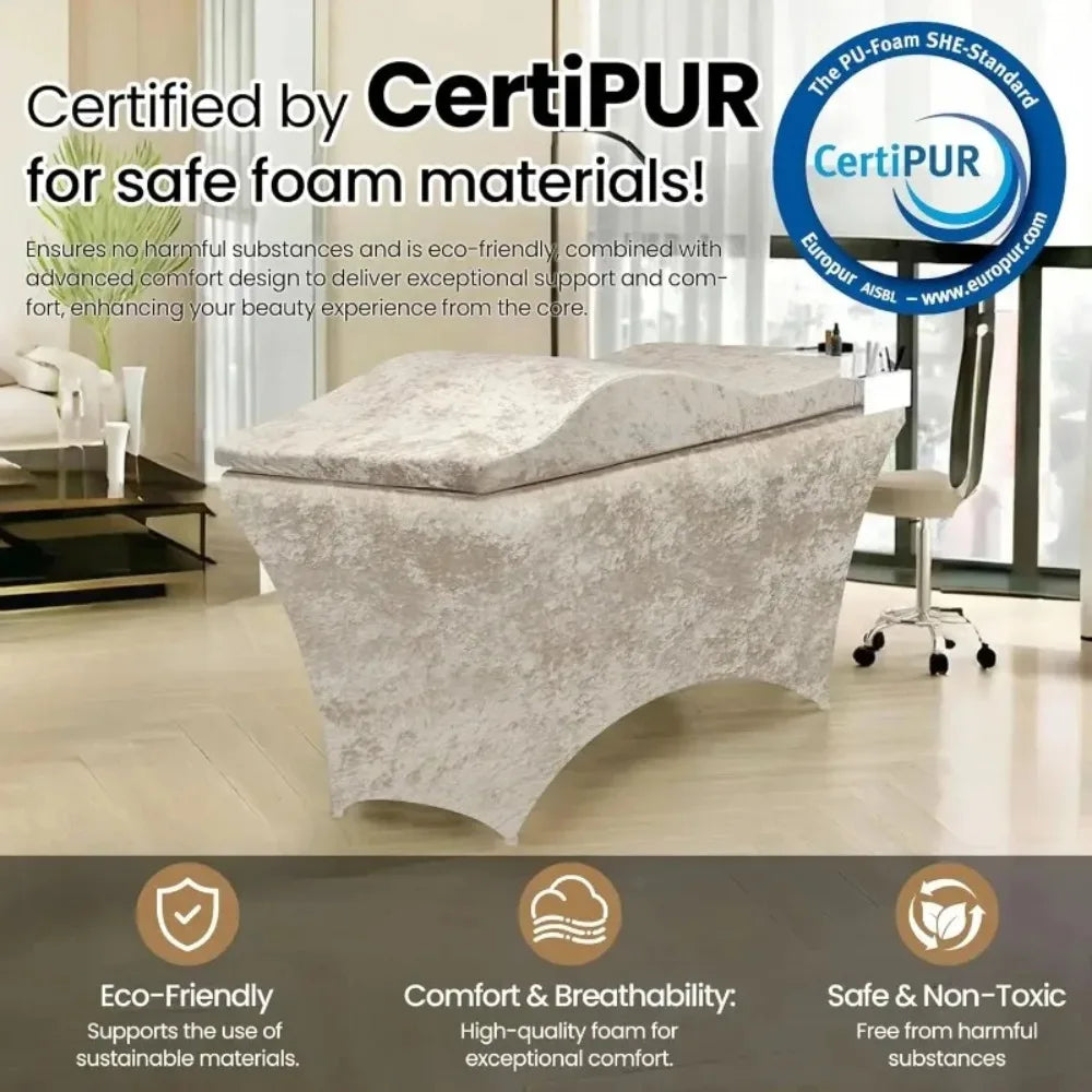 Premium Lash Bed Foam Topper – Ergonomic Contoured Cushion for Beauty Salon & Spa