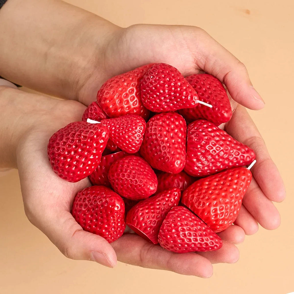 3D Strawberry Silicone Mold — DIY Scented Candles, Aromatherapy & Gift Decor
