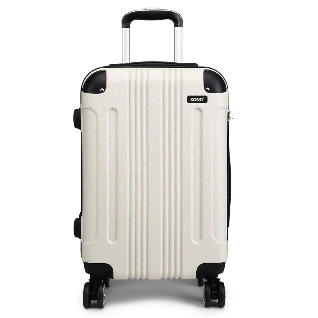 Kono ABS Hard Shell Spinner Luggage — 4-Wheel 360° Trolley Suitcase (19"/24"/28")