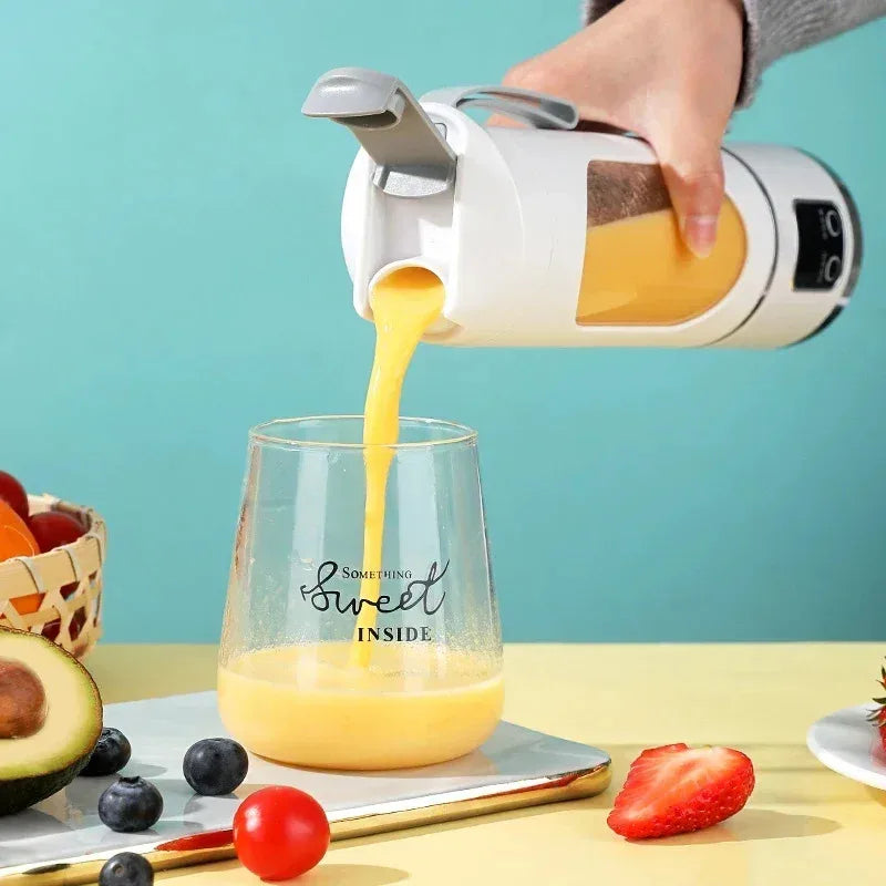 Portable Electric Juicer 450ML — 8-Blade Travel Blender for Fresh Juice, Shakes & Smoothies