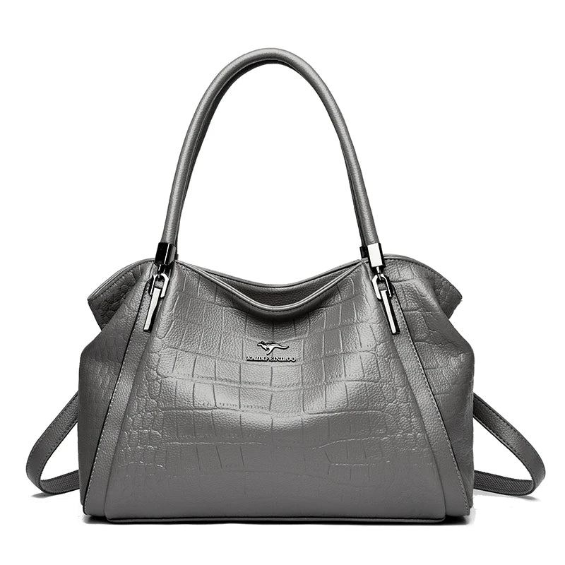 Luxury PU Casual Tote Shoulder Bag – Rivet & Sequin Designer Crossbody Handbag for Women