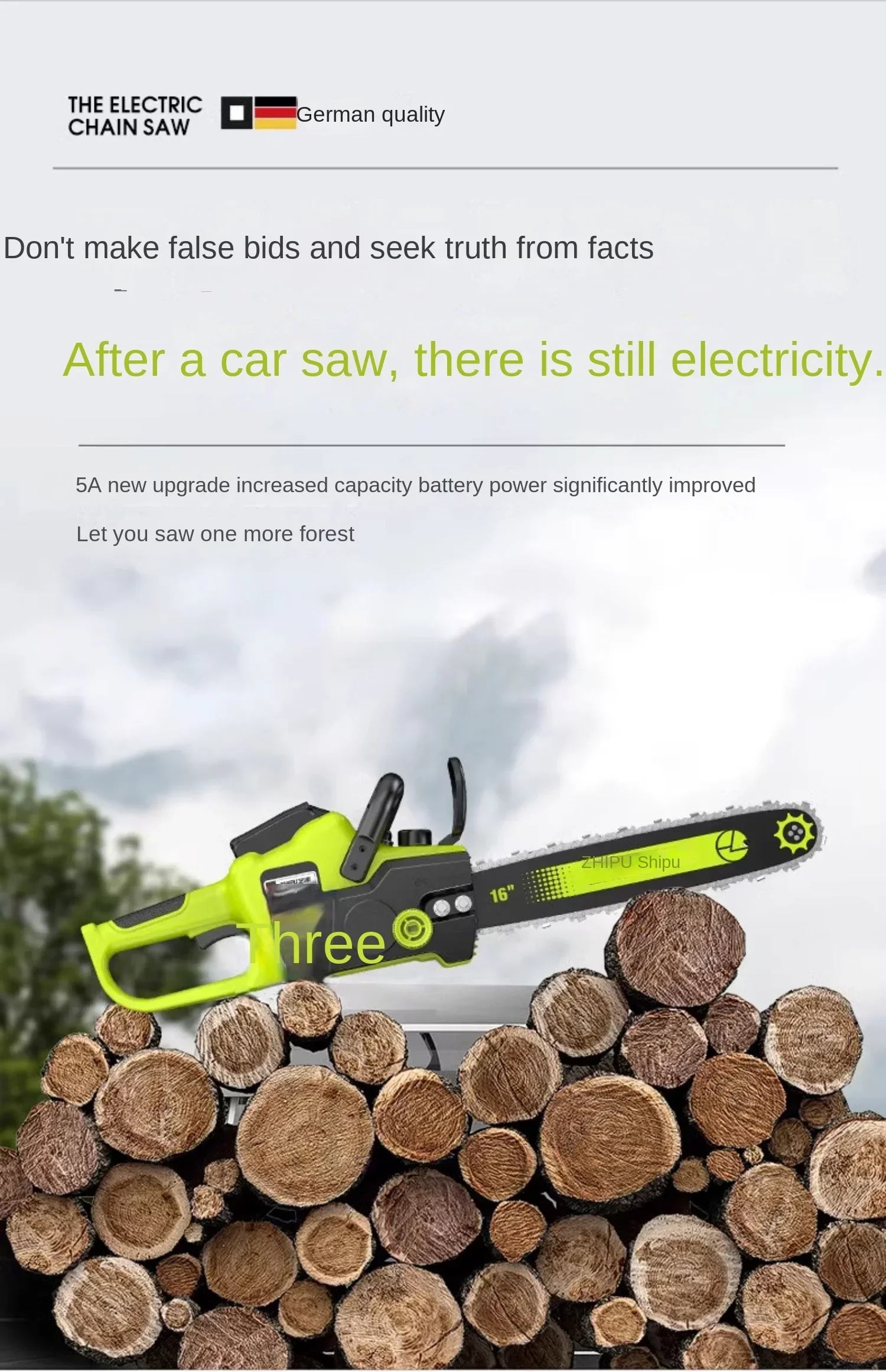 Portable Handheld Electric Saw — Cordless Mini Chainsaw for Wood Cutting