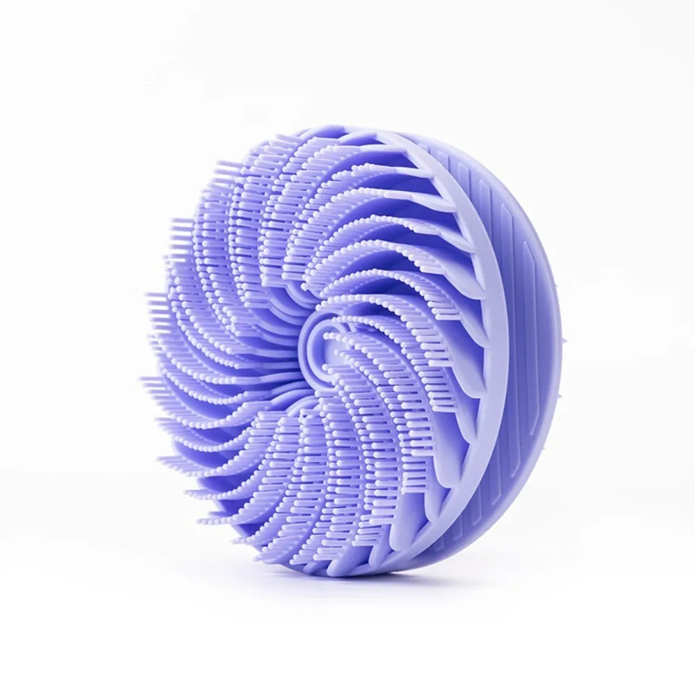 Double-Sided Silicone Shower Brush – Soft Bristle Body Massage & Exfoliating Bath Mud Remover