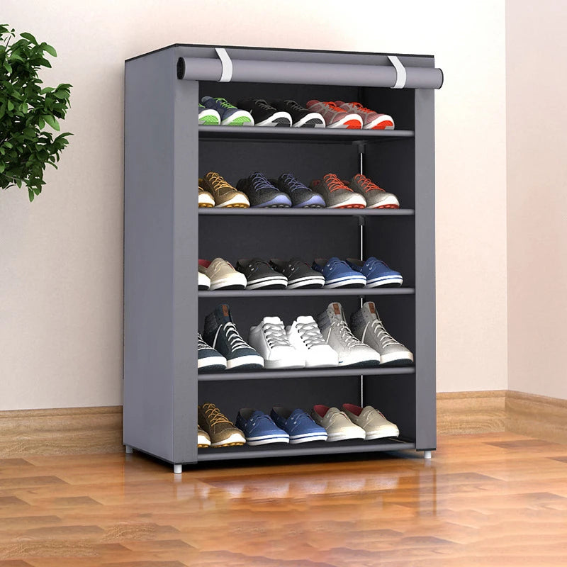 6-10 Tier Shoe Cabinet with Dust-Proof Rolling Shutter Door – Space-Saving Storage for Entryway, Hallway & Bedroom