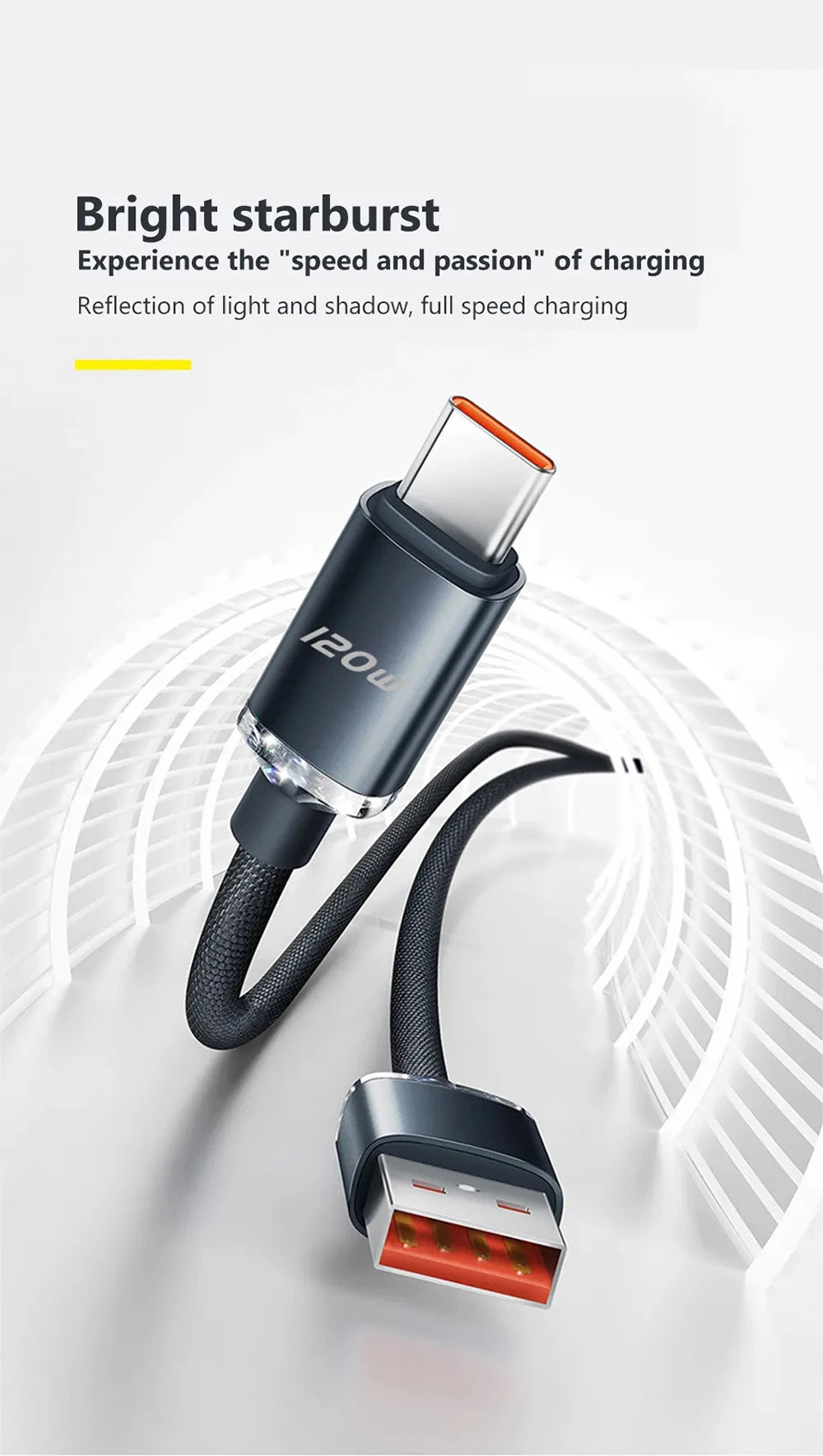 120W. Braided. Any Length. — USB-C to USB-C 120W Super Fast Charging Cable | 0.25m, 1m, 1.5m & 2m, Samsung, Xiaomi, Huawei, Realme, Blue, Black & Purple
