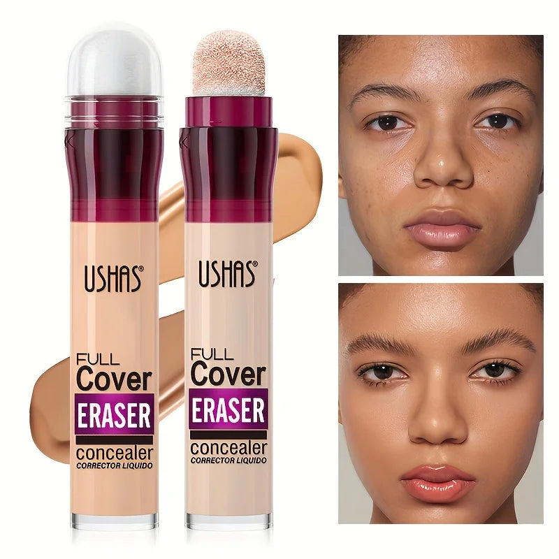 Sponge Tip Concealer & Liquid Foundation — Full Coverage for All Skin Types