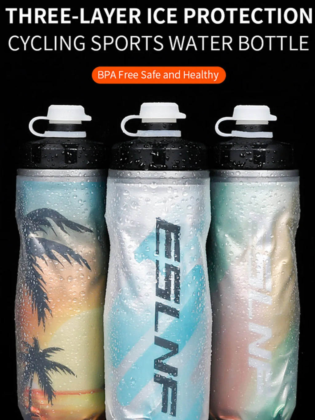 610ml Lightweight Cycling Water Bottle – Insulated MTB & Road Bike Squeeze Bottle, BPA-Free