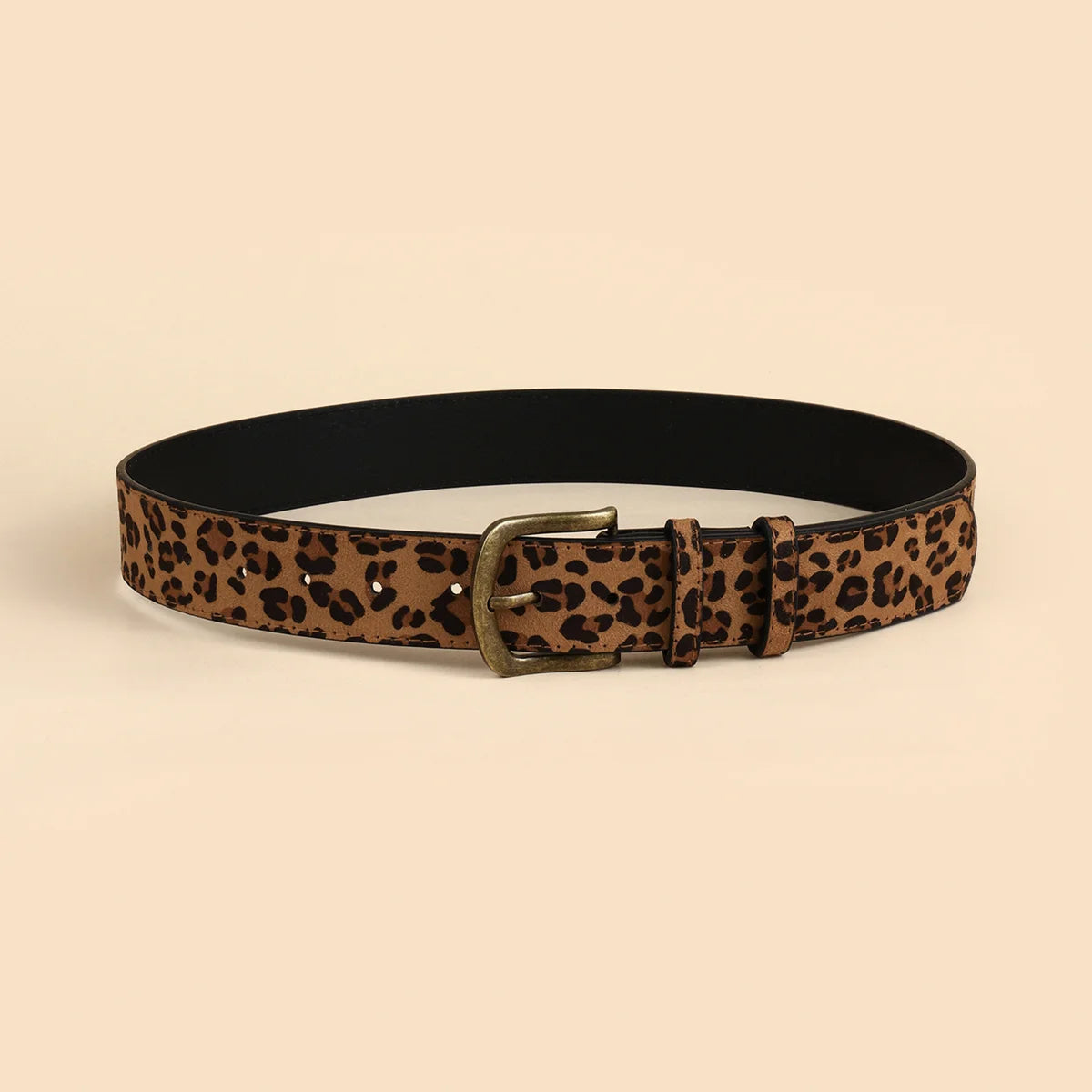 Boho PU Leopard Print Belt Women's Dress – Slim Fit Custom Belt Dress