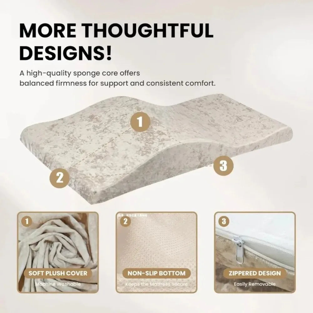 Premium Lash Bed Foam Topper – Ergonomic Contoured Cushion for Beauty Salon & Spa