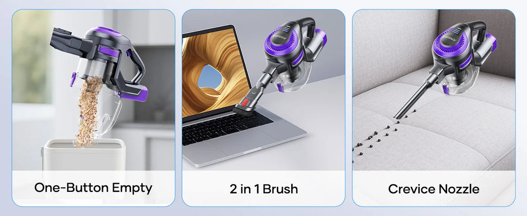 Laresar V10 Lite Cordless Vacuum Cleaner — 38000Pa Strong Suction, 45-Min Runtime, Smart Button for Carpet & Hair