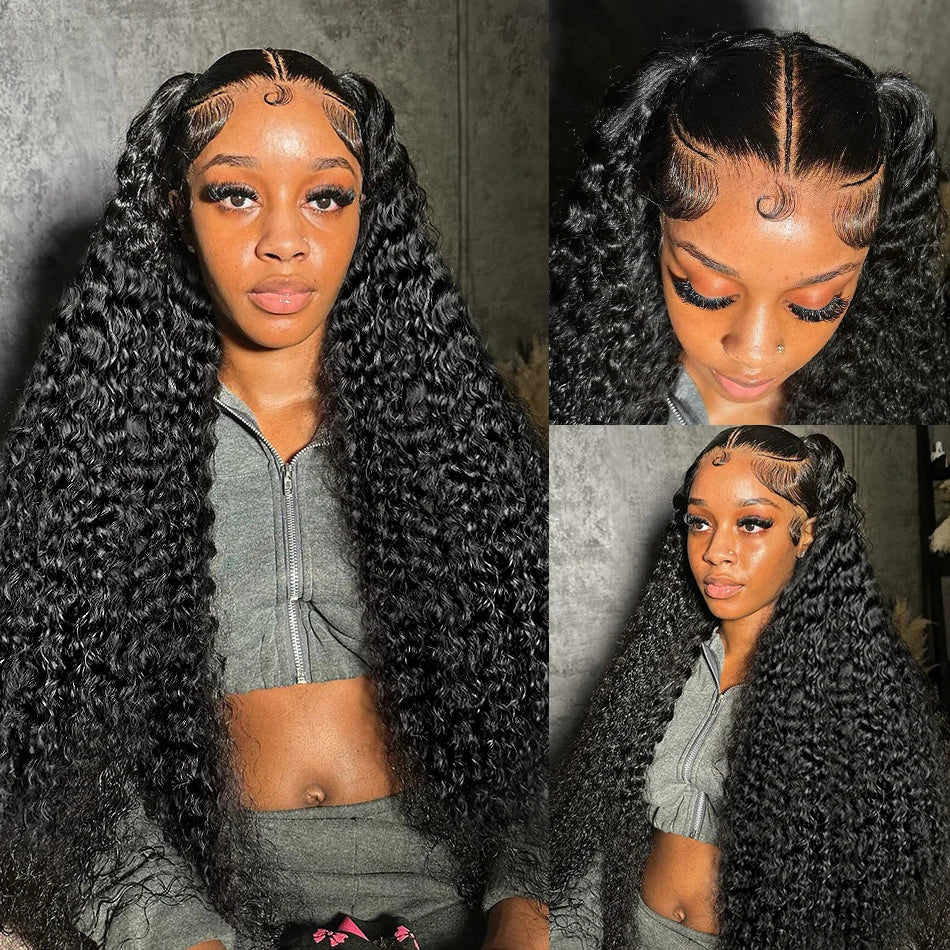 40 Inch Deep Wave Frontal Wig | 13x4 13x6 HD Lace Loose Wave Pre-Plucked Brazilian Human Hair