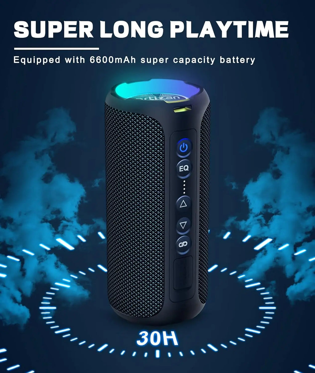 Ortizan 40W Portable Bluetooth Speaker — IP7 Waterproof, 30Hr Battery