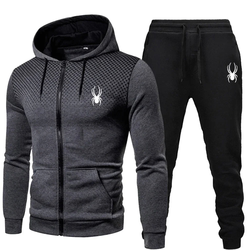 Men's 2-Piece Zip Hoodie Tracksuit — Matching Hoodie & Jogger Set