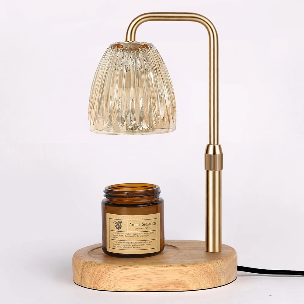 Dimmable 50W Candle Warmer Lamp with Glass Shade