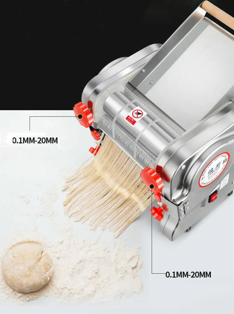 550W Electric Pasta & Noodle Maker — Stainless Steel Dual Knife Dumpling Skin Roller