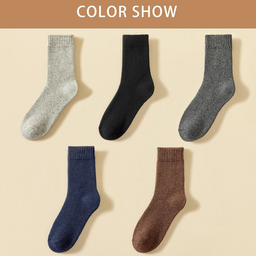 Men's Thick Wool-Blend Crew Socks